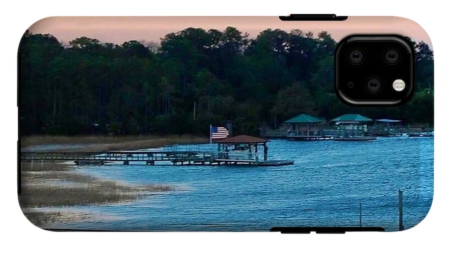 Tranquil Lakeside at Sunset - Phone Case