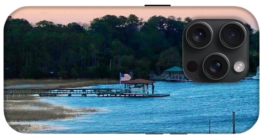 Tranquil Lakeside at Sunset - Phone Case