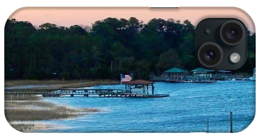 Tranquil Lakeside at Sunset - Phone Case