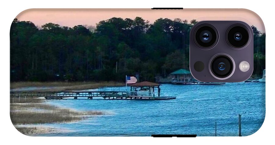 Tranquil Lakeside at Sunset - Phone Case