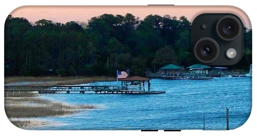 Tranquil Lakeside at Sunset - Phone Case