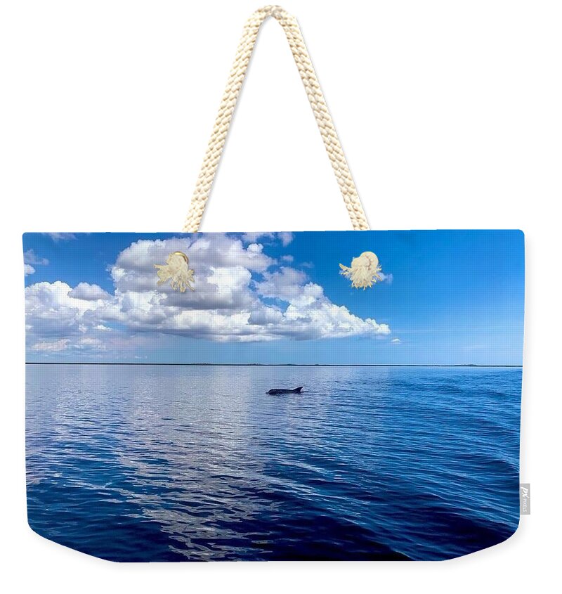 Tranquil Waters with Dolphin - Weekender Tote Bag