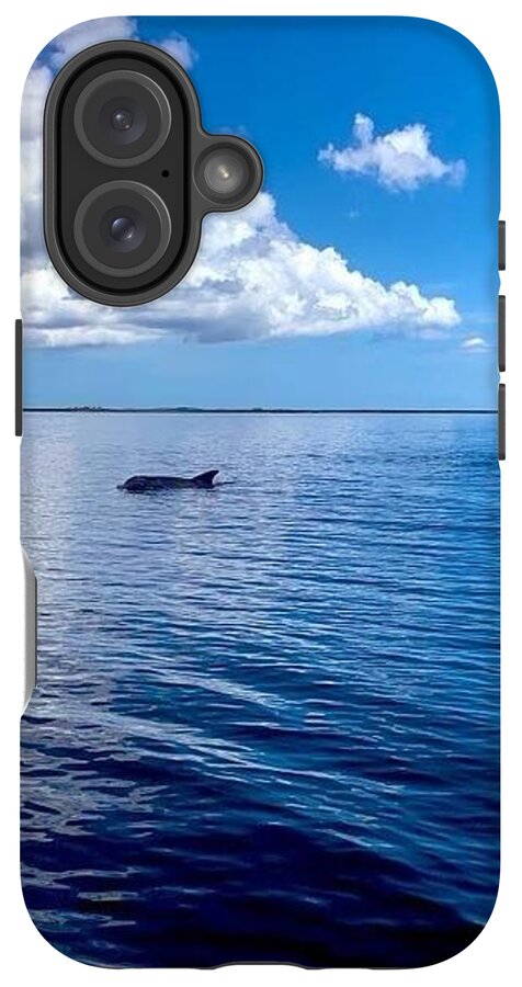 Tranquil Waters with Dolphin - Phone Case
