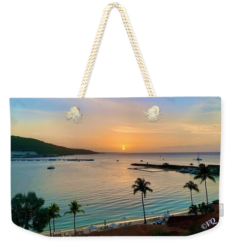 Tropical Sunset Over Serene Bay - Weekender Tote Bag