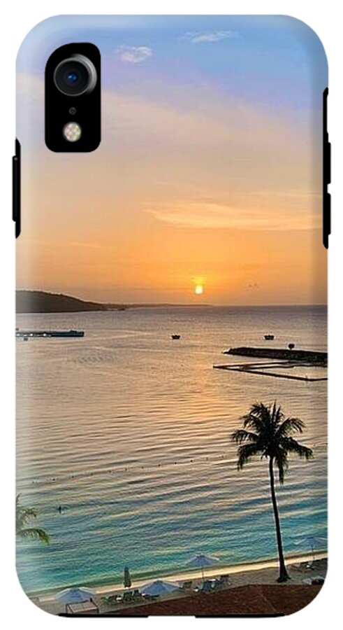Tropical Sunset Over Serene Bay - Phone Case