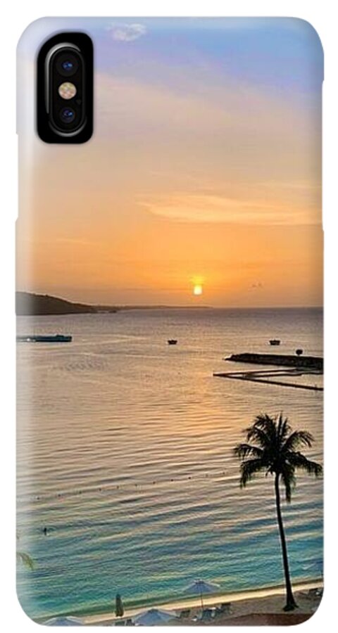 Tropical Sunset Over Serene Bay - Phone Case