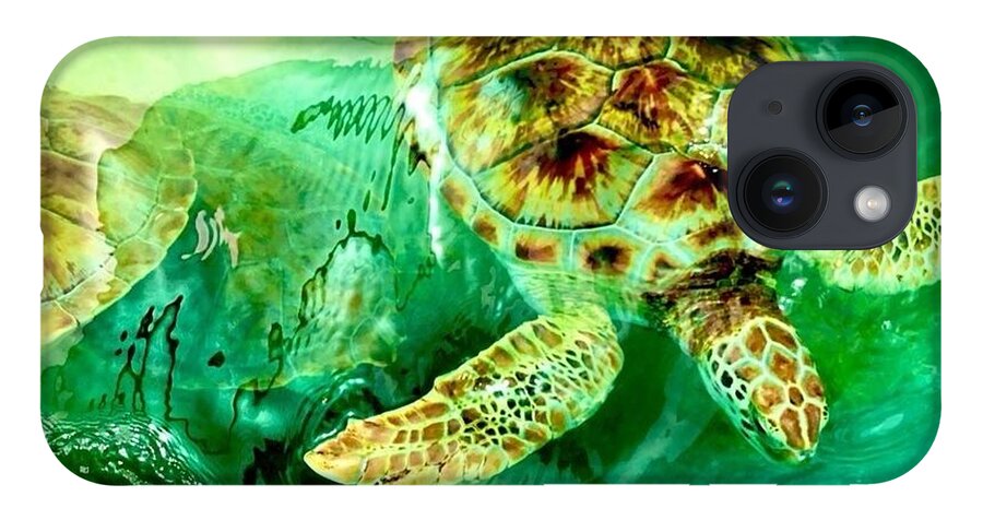 Turtles in Vibrant Waters - Phone Case