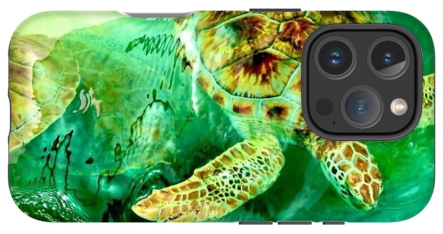 Turtles in Vibrant Waters - Phone Case