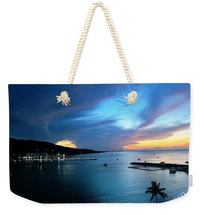 Vibrant Sunset Over Calm Waters - Weekender Tote Bag