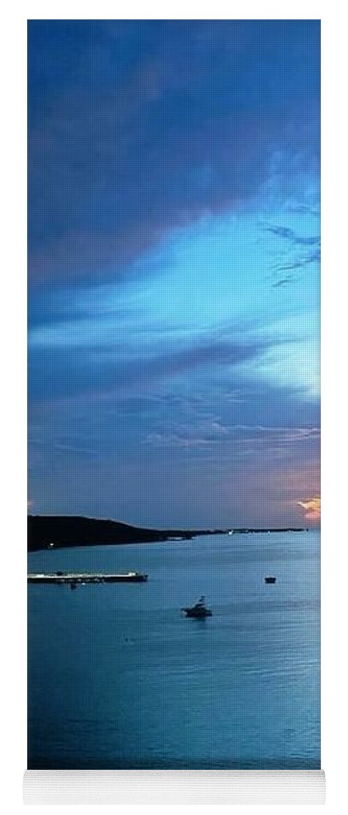 Vibrant Sunset Over Calm Waters - Yoga Mat