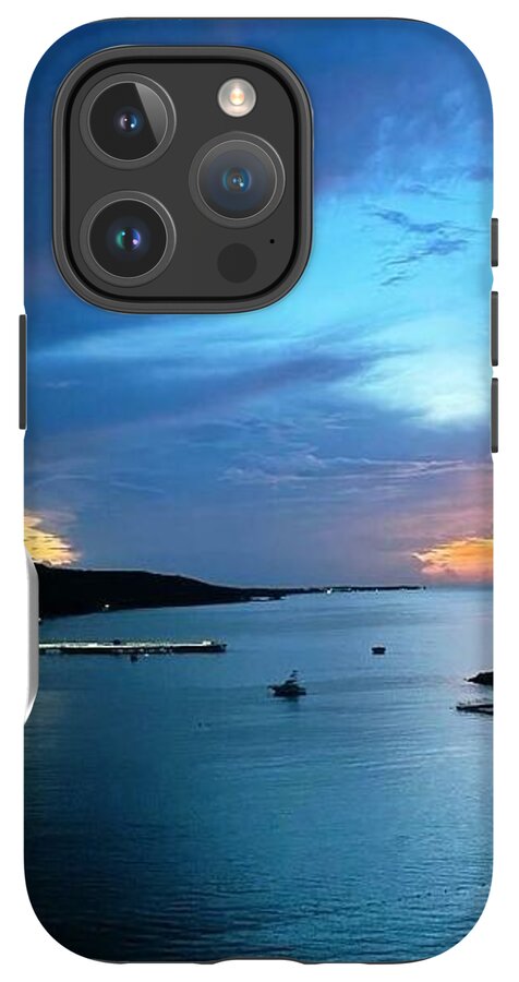 Vibrant Sunset Over Calm Waters - Phone Case