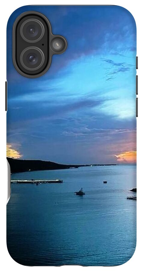 Vibrant Sunset Over Calm Waters - Phone Case