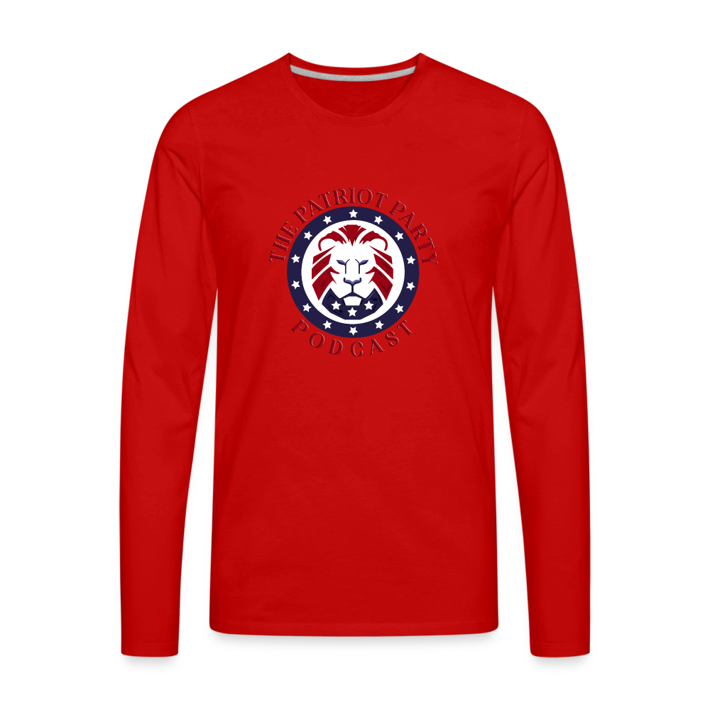 Men's TPPP Official Logo Premium Long Sleeve T-Shirt - red